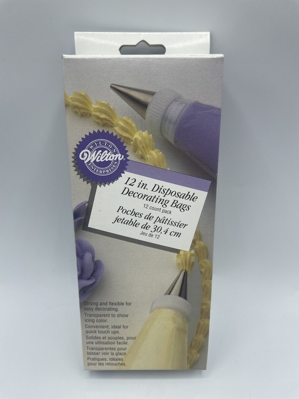 Vintage Wilton Decorating Tools 12″ Frosting Bags 12 New 1996