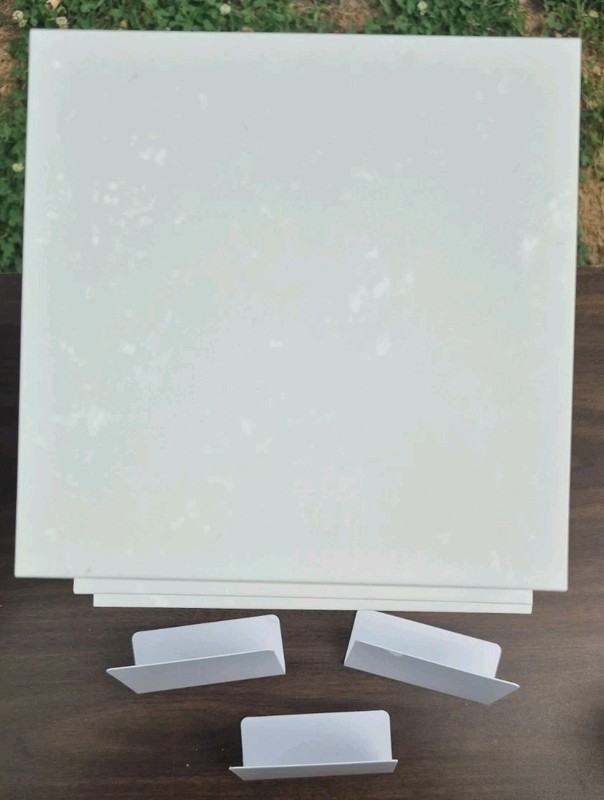 Buffet Risers Display Stand Nesting White Set of 3 Square Cube 9in 7 1/2in 7in gallery