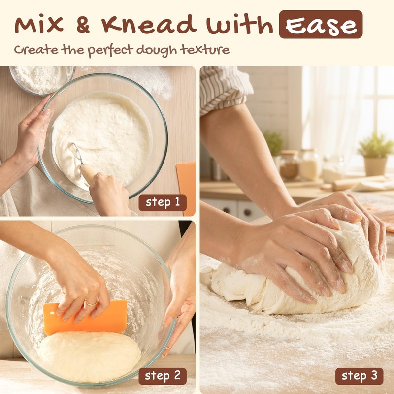 Sourdough Starter Kit - Round & Oval Banneton, Proofing Basket, Jar, Whisk, Scra gallery