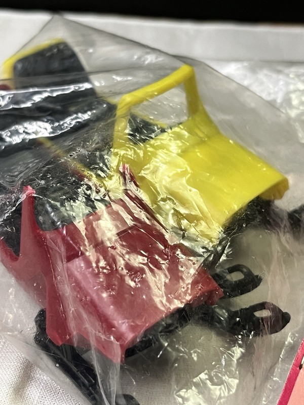 Vintage Plastic Snowmobile Cake Topper Party Favor Hong Kong Wilton Read Desc.