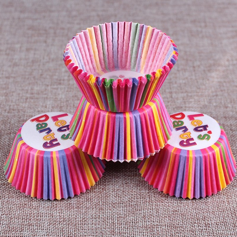 Cupcake Baking Paper Cups Muffin Cupcake Liners Colorful Rainbow Combo Dispos... gallery