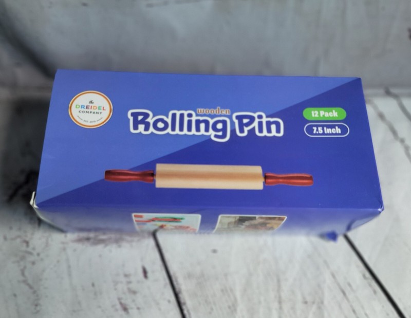 Lot of 12 Kids Wooden Mini Rolling Pins with Red Handles – New
