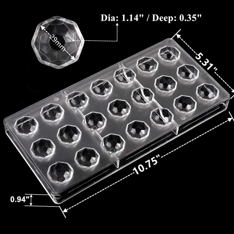 4 Pack 84 Grids Polycarbonate Chocolate Molds Candy Making Tray Molds for Sweets gallery