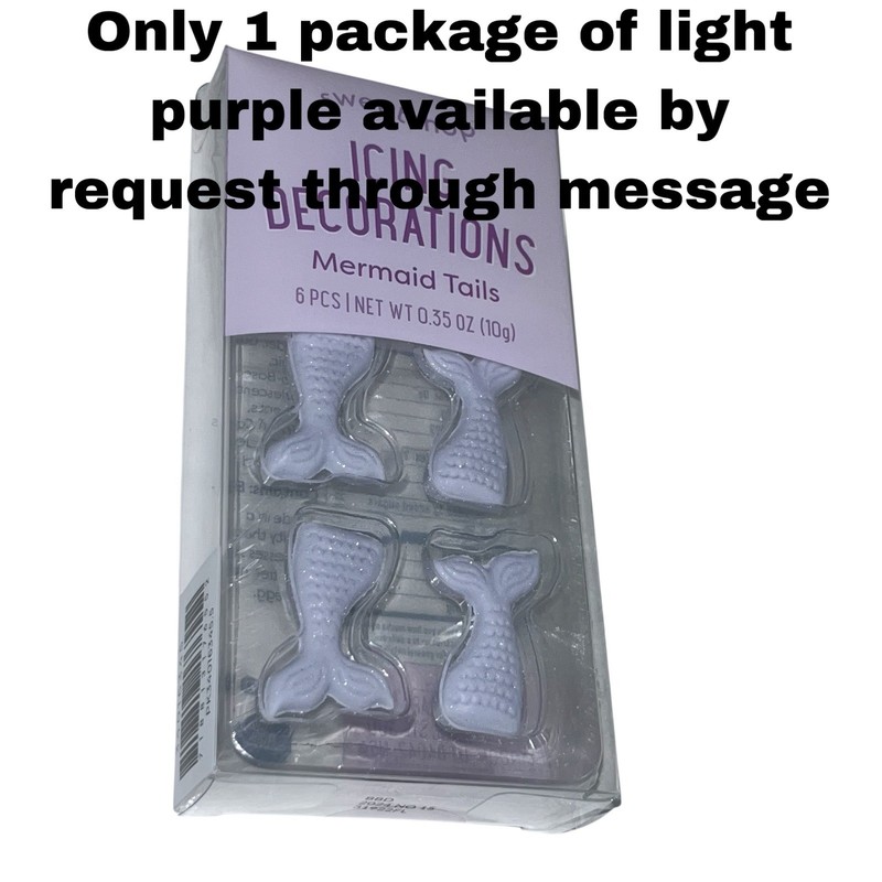 Sweetshop Icing Decorations Mermaid Tails Purple for Cakes Cupcakes Cookies gallery