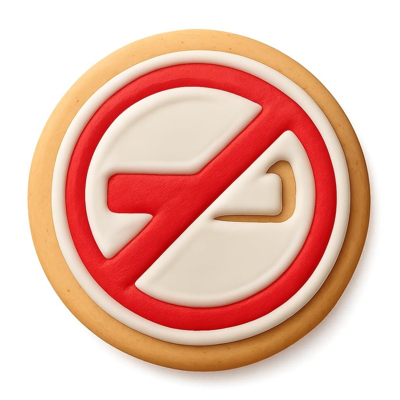 No Entry Sign Cookie Cutter & Stamp, Fondant & Clay - 4x4 gallery