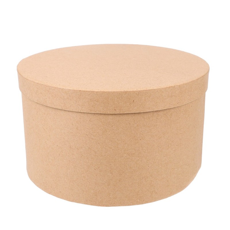 1 Set Round Kraft Paper Box Cookie Paper Container Cake Container Cupcake Box