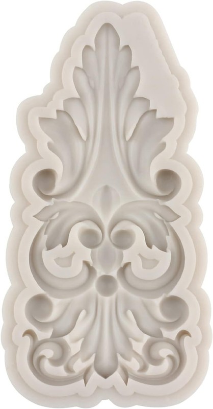 Baroque Style Curlicues Scroll Lace Silicone Fondant Molds Relief Flower Molds F gallery