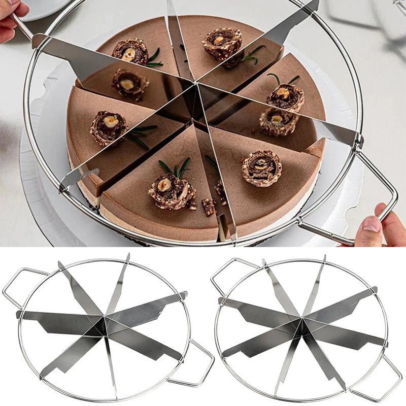 Stainless Steel Cake Divider 6/7/8 Equal Portions Cake Slicer Pizza Pie Cutter K gallery