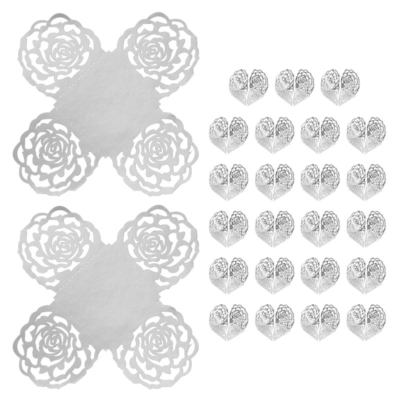 25PCS 4 Inch Truffle Wrappers for Wedding Birthday, Silver