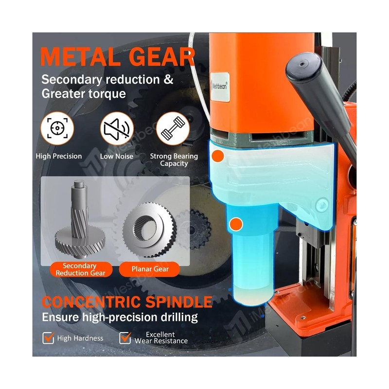 Magnetic Drill Press, 1400W Mag Drill Press with 2" Dia. 2922lbf/13000N Mag F... gallery