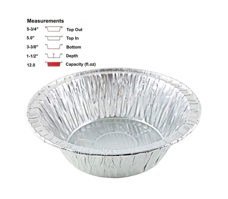 Pactogo 5 3/4" Aluminum Foil Meat Pot Pie Pan w/Clear Dome Lid Disposable 12 ... gallery