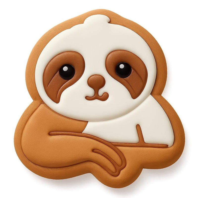 Curious Sloth Cookie Cutter & Stamp - 4x3.8 Fun Kitchen Baking gallery