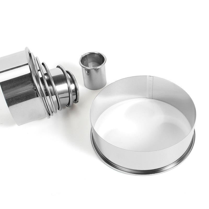 Round Biscuit Cookie Cutter Set of Pastry Molds for Dough Made of Stainless Stee gallery