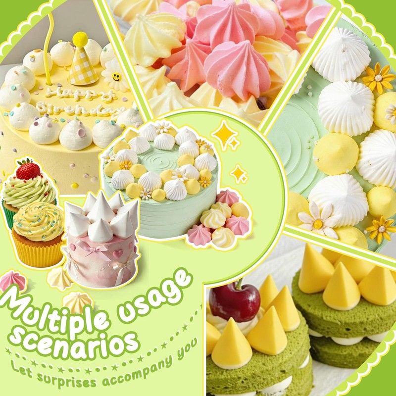 Extra Large Piping Tips Set Star Square Jumbo Pastry Nozzles F02 F06 9FT gallery