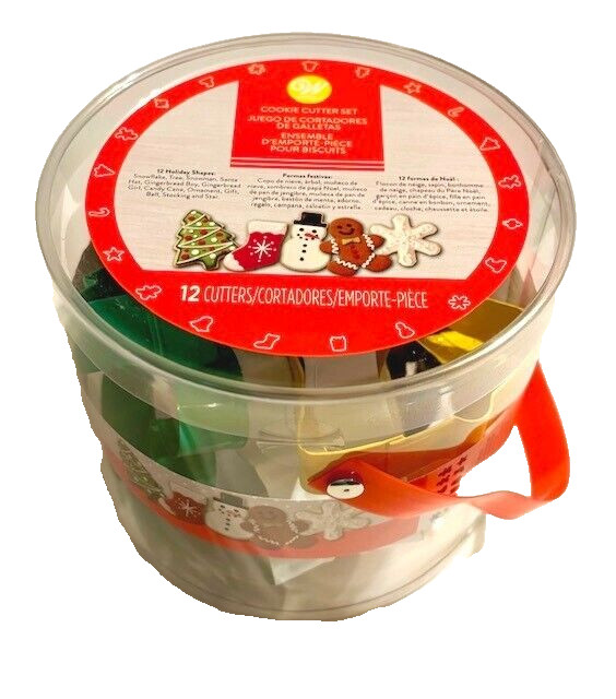 Wilton Christmas Cookie Cutters #2308-3889 metal 12 shapes gallery