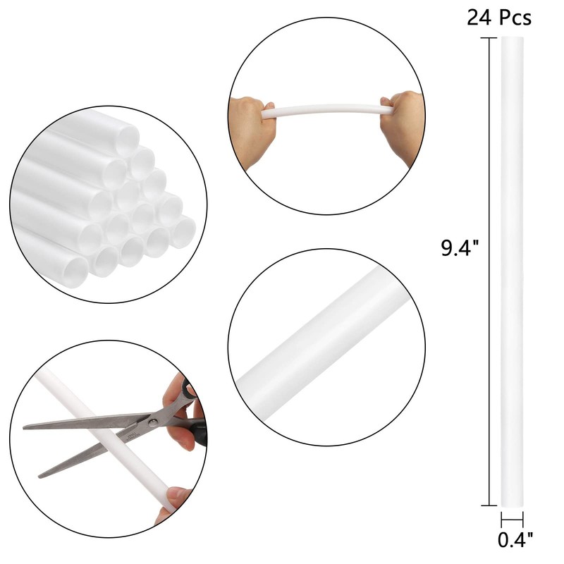 24 PCS Cake Dowel Rods 8 Plates 410 Inch 4 Tiered Construction Stacking gallery