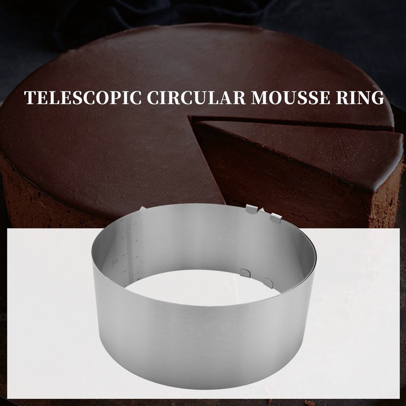 Cake 6 to 12 Inch Adjustable Round Stainless Steel Cake Mousse Mould 6016 gallery