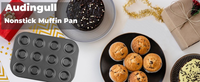 Mini Muffin Pan, Premium Small Cupcake Pans, Carbon Steel 12-Cup Muffin Tin, gallery