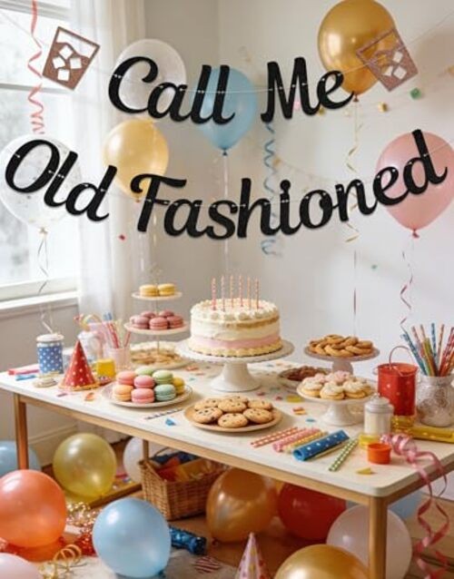 Vintage Whiskey Cocktail Party Banner - Call Me Old Fashioned gallery