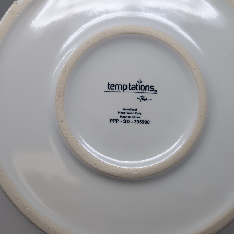 Temp-tations Woodland Ceramic Pedestal Cake Stand with Dome Glass Lid White gallery