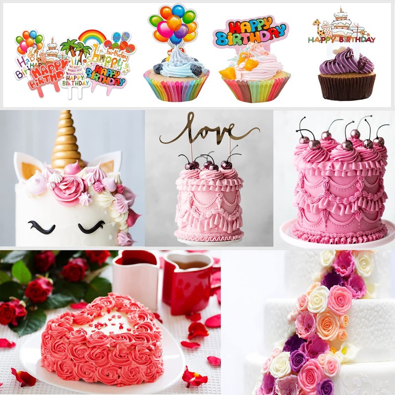 356 Pcs Cake Decorating Supplies Kit Baking Tools With Turntable And Piping Tips gallery