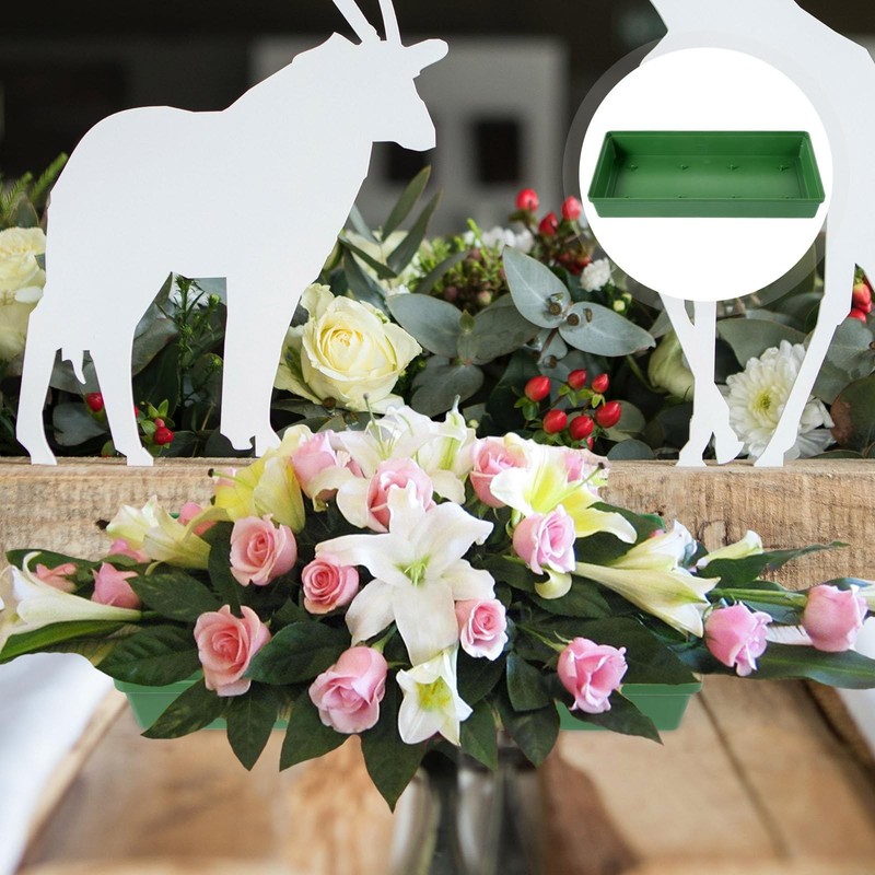 Garneck 10Pcs Green Floral Trays for Flower 26.00x12.00x4.00cm, gallery