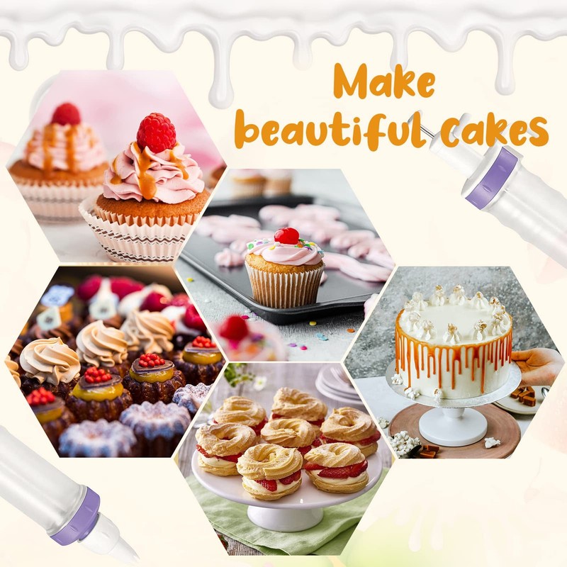 Dessert Decorating Syringe Set, Icing Dispenser Cupcake Filling Injector, 7 Icin gallery