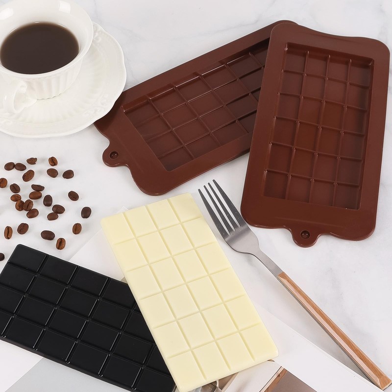 4 PCS Silicone BreakApart Chocolate Candy Protein Energy Bar Molds Baking gallery