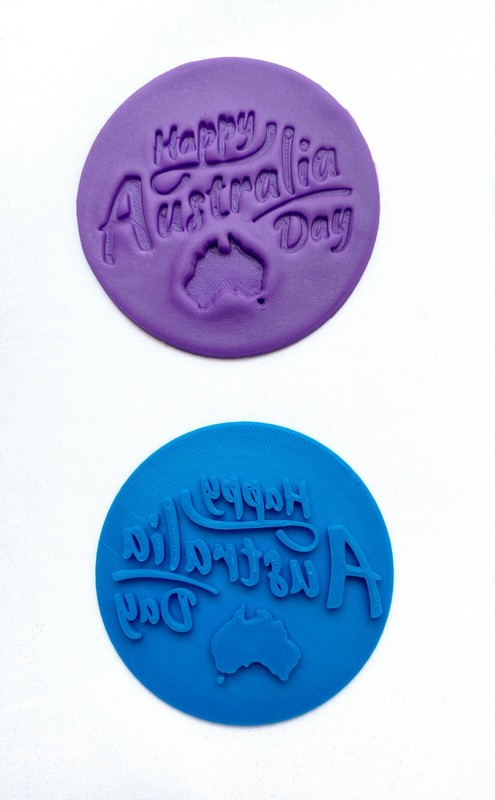 Australian day Cookie Stamp Fondant Embosser Aussie Oi Happy Straya day