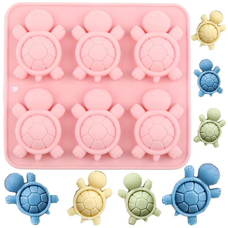 AIBOYA 6 Cavity Turtle Silicone Candy Molds For Candy Chocolate Set Of 2 gallery