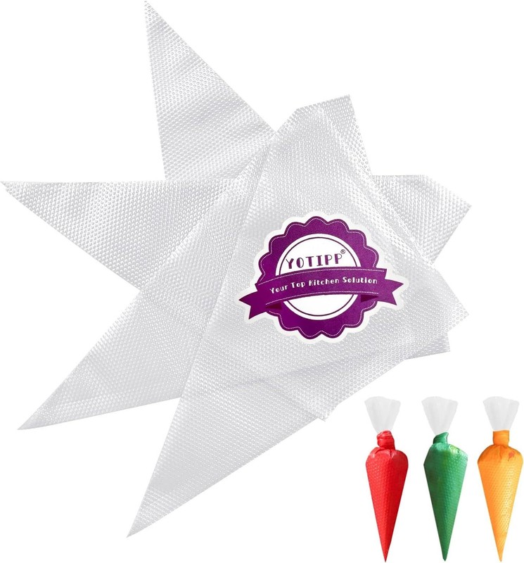 Durable 12inch Disposable Pastry Bags - 100ct with Non-Slip Grip for Decorating gallery