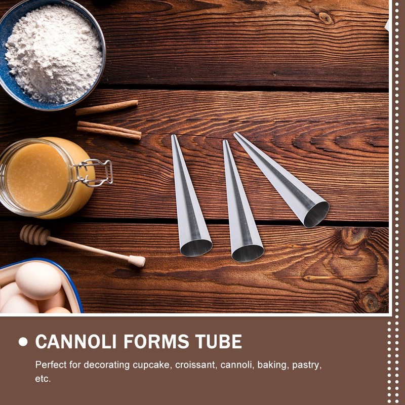 12Pcs Reusable Stainless Steel Croissant Mold Conical Pastry Tubes for Baking gallery