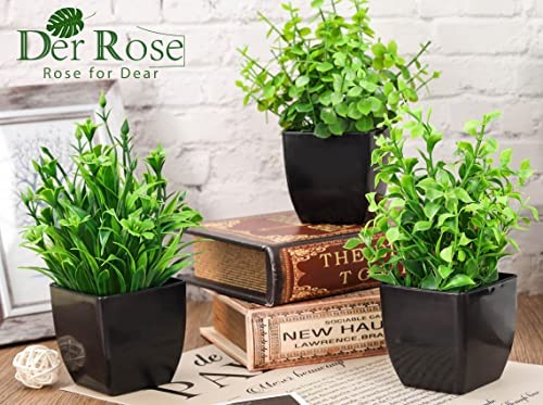 Pack Fake Plants Mini Artificial Plants for Home Office Farmhouse 6 Green gallery