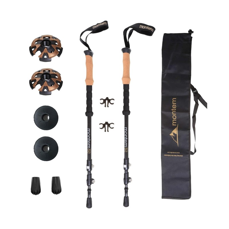 Montem 3K Carbon Fiber Trekking Poles – Ultralight, Shock Absorbing, Quick