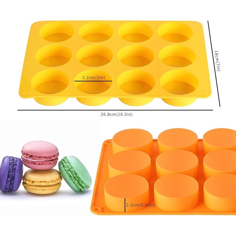 Silicone Oreo Molds 12 Cavities Non-Stick Baking Mold Chocolate Cookies Treats gallery