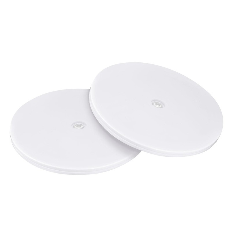 9inch Rotating Swivel Stand with Steel Ball Lazy Susan Base Turntable White 2Pcs