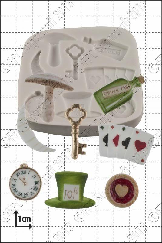 Silicone mould Alice in Wonderland Food Use FPC Sugarcraft