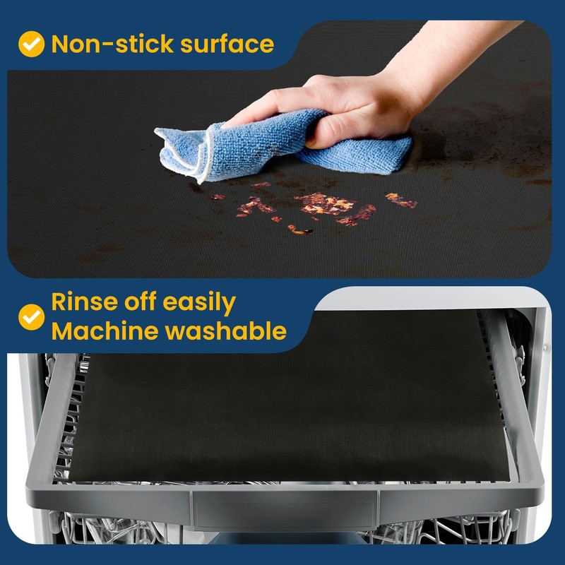 Oven Liners for Bottom of Electric Gas -3Pack 3 Pack-23.6"x15.7", Black gallery