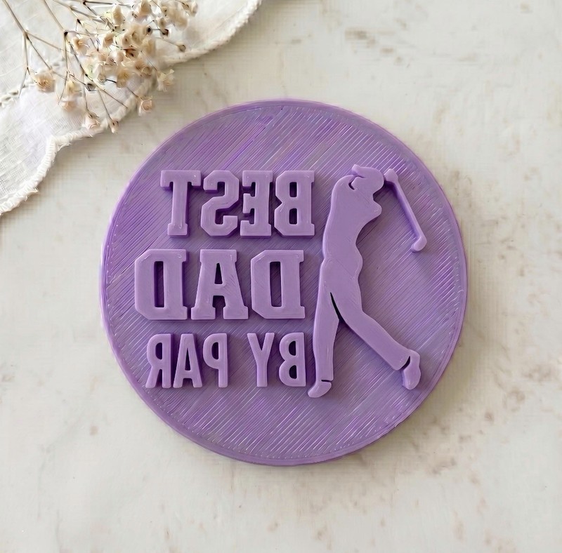 Father's Day Round Plastic Cookie Fondant Stamp gallery