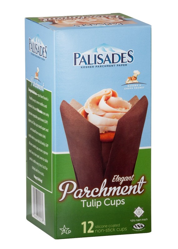 72 Baking Cups Non Stick Tulip Natural Cupcake Muffin Paper Liners 6 pack