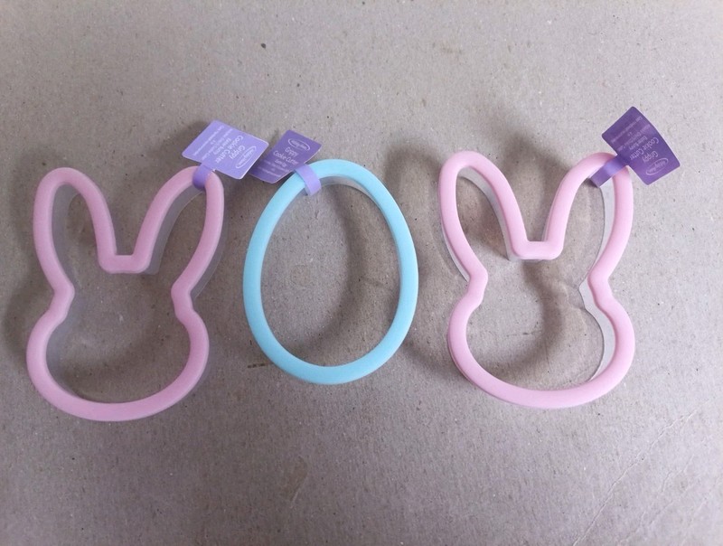 Lot Of 3 Cookie Cutter Easter Bunny Egg