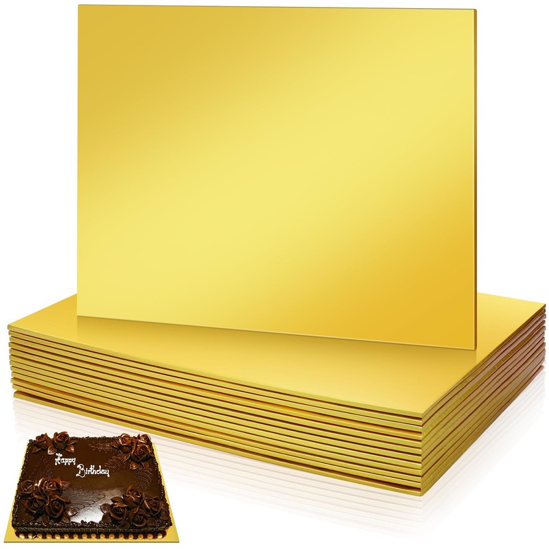 12 Pcs Half Sheet Rectangle Cake Drum Board Greaseproof Rectangle Cake Boards…
