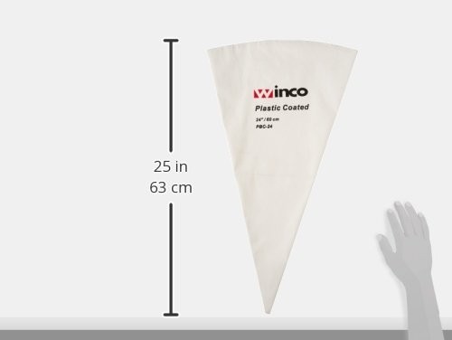 Pastry Bag Cotton with Plastic Coating 24-Inch White Medium PBC-24 gallery