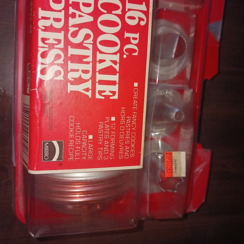 Vintage Mirro Cookie Pastry Cooky Press Aluminum 8 Discs 3 Pastry Tips sku24 gallery