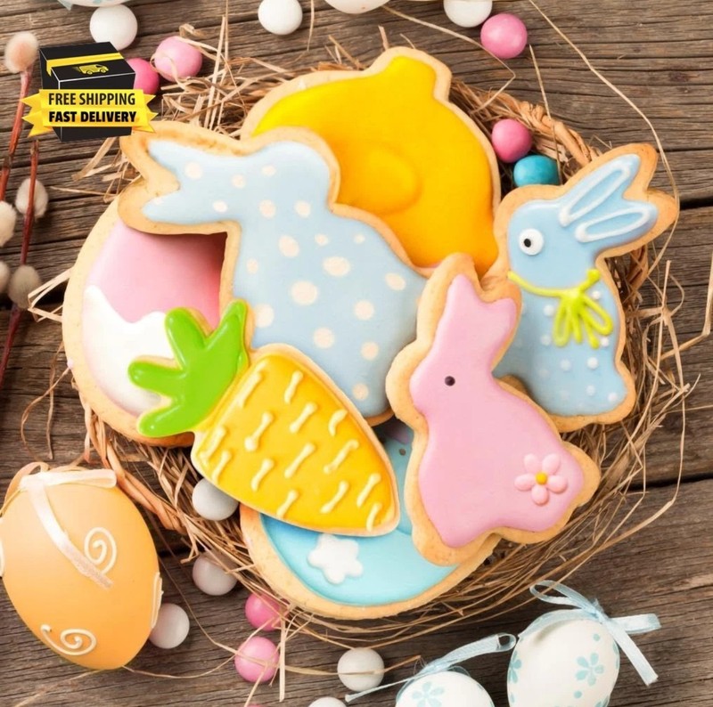 Easter Cookie Cutter Set - 5 Pices,Easter Bunny Cookie Cutter,Stainless Steel Co gallery
