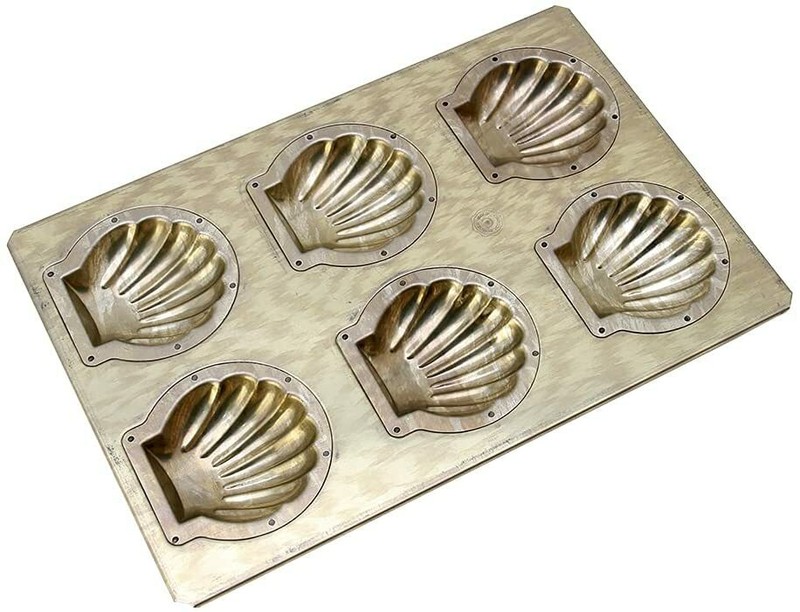Chiyoda Metal Scallops Mini Cake Madeleine Mold 6P Baking Sheet Oven