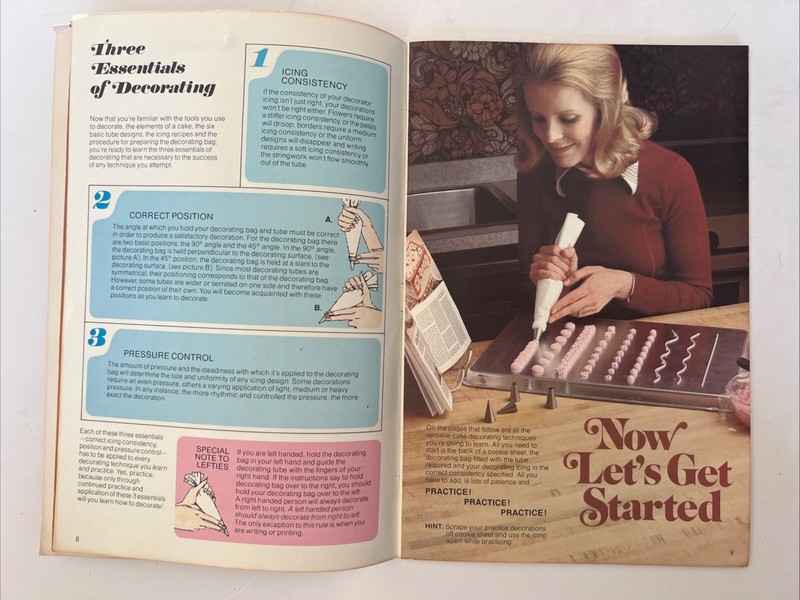 Basic Cake Decorating The Wilton Way Booklet 1975 Vintage Cake Instruction MCM gallery