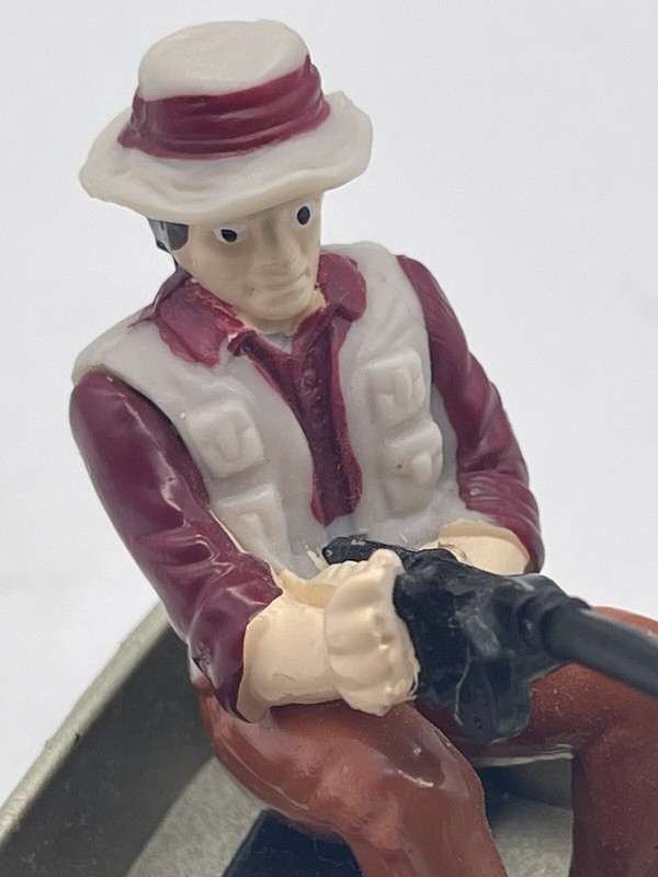 Vintage 2002 DecoPac Cake Topper Fisherman Magnetic Fish 2.75" Plastic Birthday gallery