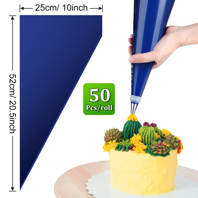 50Pcs Disposable Piping Bags Extra Large Thicken 21Inch Pastry Bags Icing Piping gallery