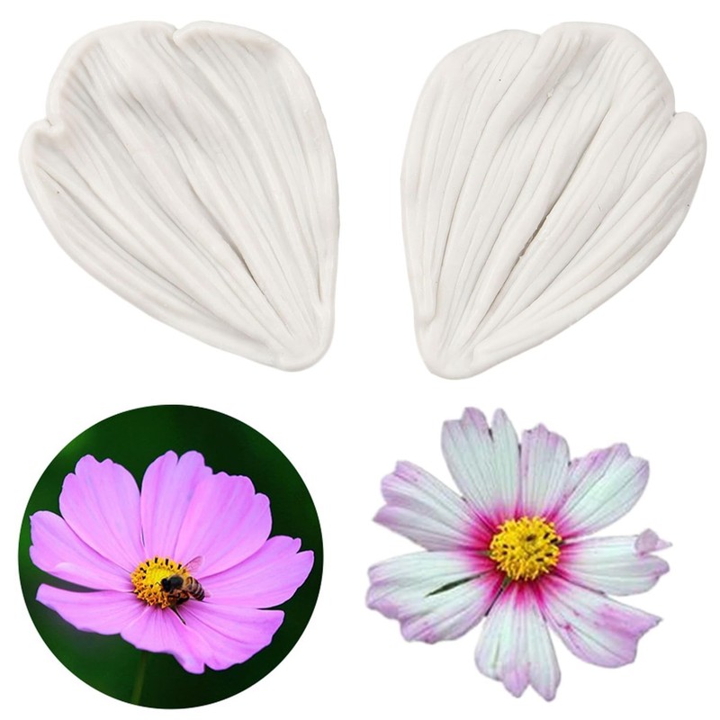 Silicone Daisy Flower Mold Fondant Veined Cake Decoration Molds Silicone Cake